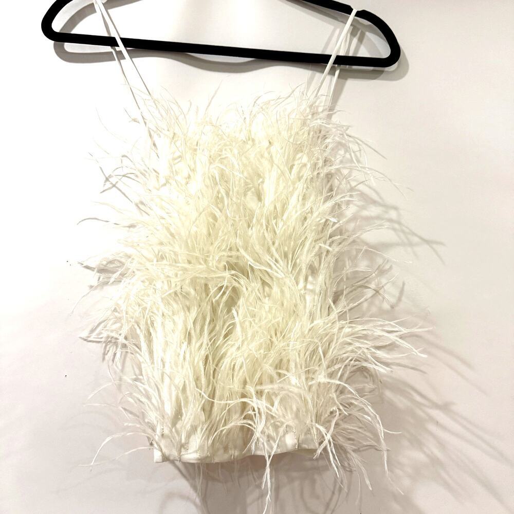 Cult Gaia Joey Reather Crepe-de-Chine Top in Off White Size L NEW - Picture 6 of 11